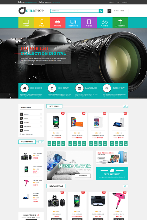 Dulishop Template - Responsive HiTech